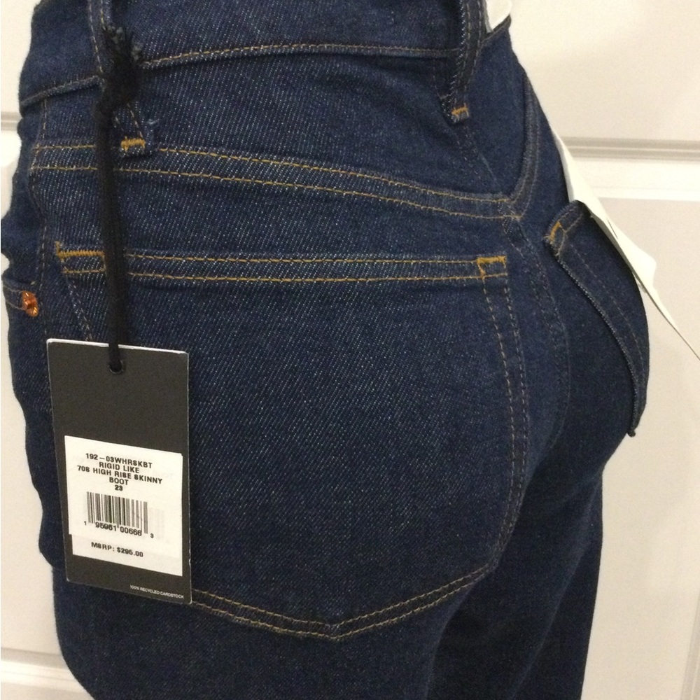 Re/Done Blue High Rise Jeans - Picture 2 of 8